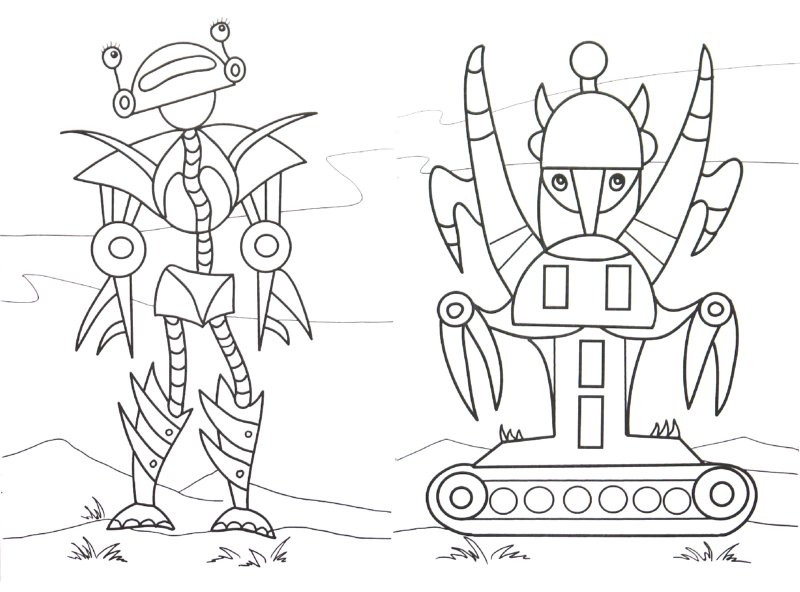 Раскраска: Звери-роботы - Издательство Альфа-книга