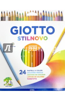 Карандаши цветные GIOTTO STILNOVO: 24 штуки, 24 цвета (256600)