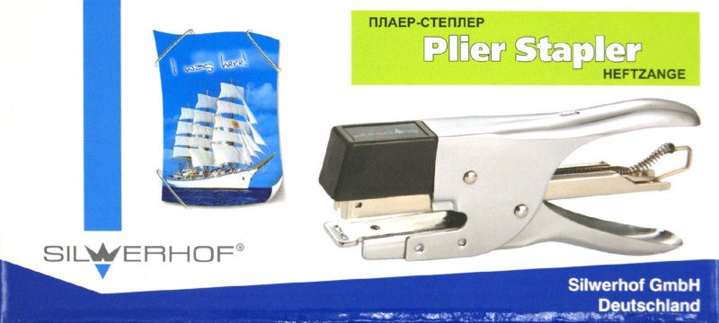 Плаер-степлер металлический №24 на 30 листов, серебристый (401029-28 ...