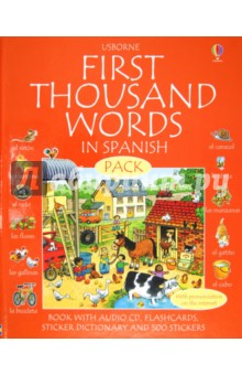 Amery Heather First Thousand Words in Spanish. Book with flashcards, sticker dictionary and 500 stickers (+CD)