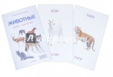 Животные. Книга + карточки