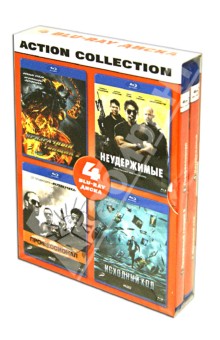 Action collection. Призрачный гонщик 2, Неудержимые, Профессионал, Исходный код (Blu-ray)
