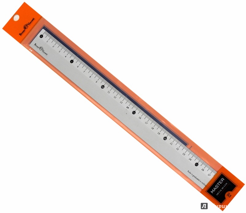 Линейка Master, металлическая, 30 см - Издательство Альфа-книга