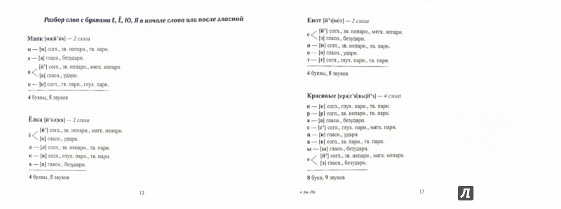 Фонетический разбор слова маяк 1 класс цветовая схема