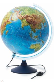 Физическо-политический глобус Земли, рельефный d-320 мм. (Ке 013200233)
