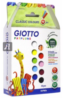 Пластилин Giotto Patplume (10 цветов, 20 гр) (512900)