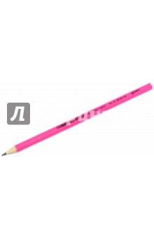 Карандаш чернографитный "Wopex" (HB, цвет корпуса розовый неон) (180 HB-F20)