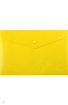 Папка-конверт на кнопке, А 4, желтая (AKk4_00005)