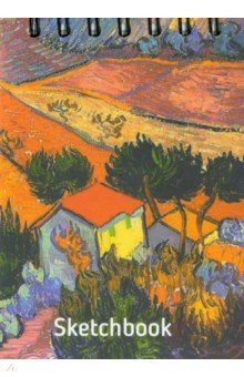 Скетчбук, 100 листов, А 6 "Ван Гог. Пейзаж с домом и пахарем" (01689)