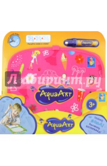 Коврик "AquaArt" для рисования водой (розовый, чемоданчик) (Т 10157)