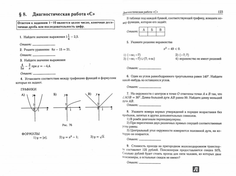 Математика 11 класс план