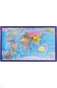 Коврик-подкладка для письма А 2 с картой мира (236777)