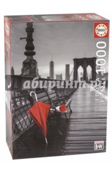 Пазл-1000 "Красный зонт, Бруклинский мост" (17691)