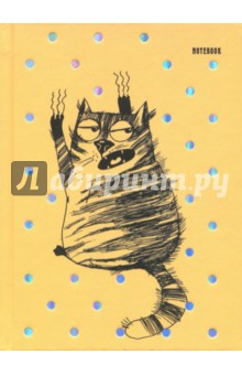 Книга для записей "Черный кот" (96 листов, А 6, клетка) (КЗФ 6962433)