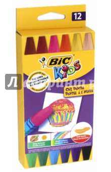 Пастель масляная "BIC Kids" (12 цветов) (B926446)
