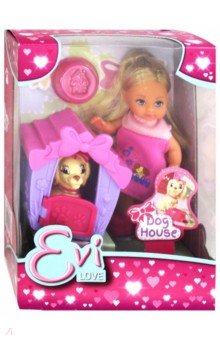 Кукла "Еви" с собачкой в домике