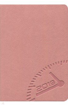 Ежедневник датированный на 2019 год "Буйвол" (А 6+, 176 листов, розовый) (47708)