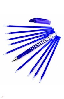 Ручка гелевая со стираемыми чернилами "M-5310T"+ 9 стержней, синяя (M-5310T)