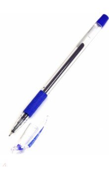 Ручка гелевая синяя с игольчатым пишущим узлом (K405-C)