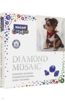 Алмазная мозаика "Пушистый щенок" (20 х 20 см) (M-10328)