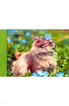 Альбом для рисования "Весенний кот" (20 листов, А 4, склейка) (А 201872)