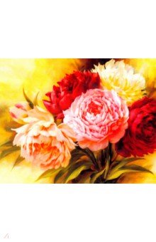 Холст для рисования по номерам "Розовые пионы" (30 х 40 см) (KTL024)