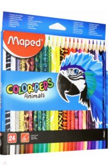 Карандаши цветные "Color'Peps Animals" (24 цвета) (832224)