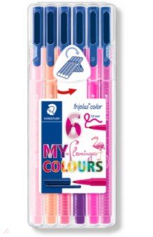Фломастеры "Triplus Color. Фламинго", 6 цветов (323SB6CS6)