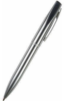 Ручка шариковая автоматическая Portofino, синяя, цвет корпуса серебряный Bruno Visconti