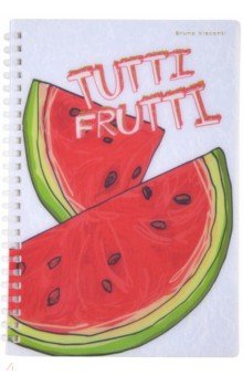 Тетрадь Tutti Frutti. Арбуз, 60 листов, клетка Bruno Visconti