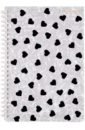 Обложка Тетрадь Black&White. Сердечки, 60 листов, клетка