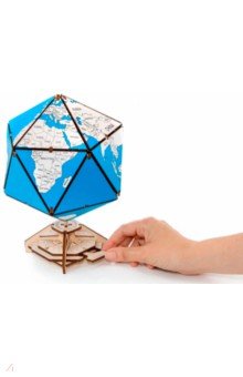Конструктор деревянный 3D Глобус Икосаэдр с секретом