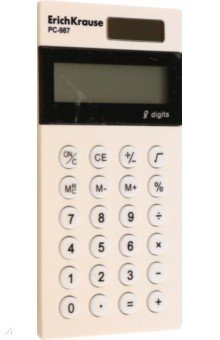 Калькулятор карманный 8-разрядов PC-987 Classic, белый