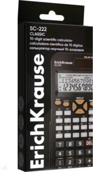 Калькулятор научный 10-разрядов SC-222 Classic, 240 функций, черный