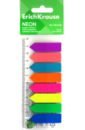 Обложка Клейкие закладки пластиковые Neon Arrows, 200 листов, 8 цветов