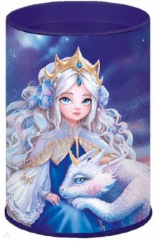 Копилка-подставка для канцелярских принадлежностей Принцесса с драконом, металлическая Феникс+