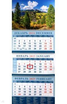 

Календарь квартальный на 2025 год Прекрасный пейзаж
