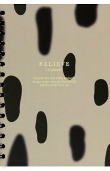 

Тетрадь Believe. Пятна на бежевом, 120 листов, клетка