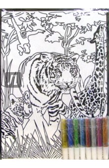 Бархатная раскраска: Тигр (1529).