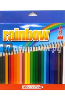 Карандаши 24 цвета Rainbow fibracolor (0968).