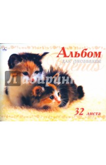 Альбом для рисования 32 листа. Дружные котята (А132258).