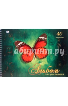Альбом для рисования 40 листов Волшебная бабочка (АБП340225).