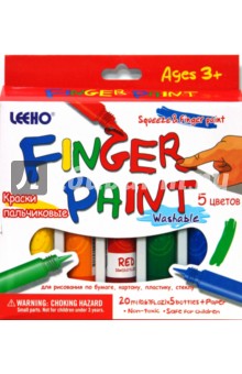 Краски пальчиковые 5 цветов (FGP-20SE-5).