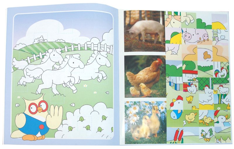 Иллюстрация 1 из 7 для Наклеивай, раскрашивай, учись! Животные на ферме | Лабиринт - книги. Источник: Лабиринт
