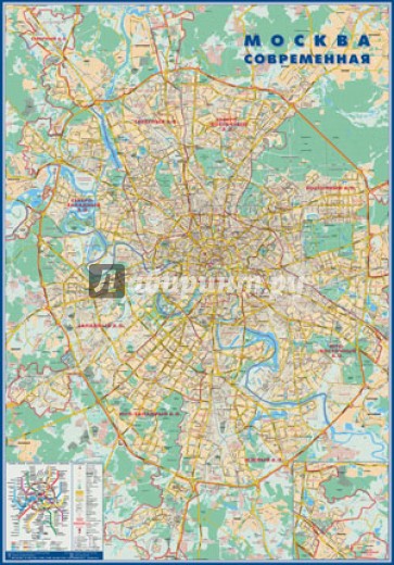 Карта "Москва" картон КН 22