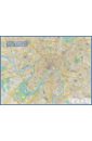 Карта настенная Москва современная. Центральный административный округ (КН02) карта складная центральный федеральный округ