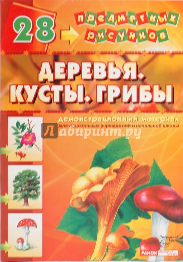 Демонстрационный материал: Деревья, кусты, грибы