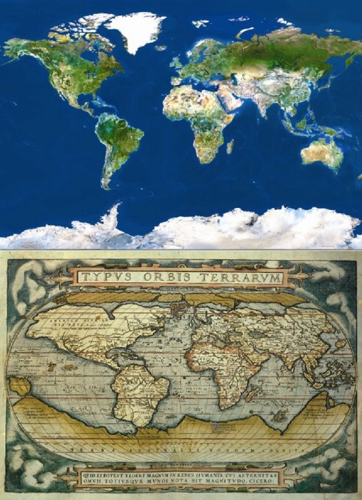 Иллюстрация 1 из 2 для Пазл-1000 Карты мира (2 по 1000 в 1) (13296) | Лабиринт - игрушки. Источник: Лабиринт