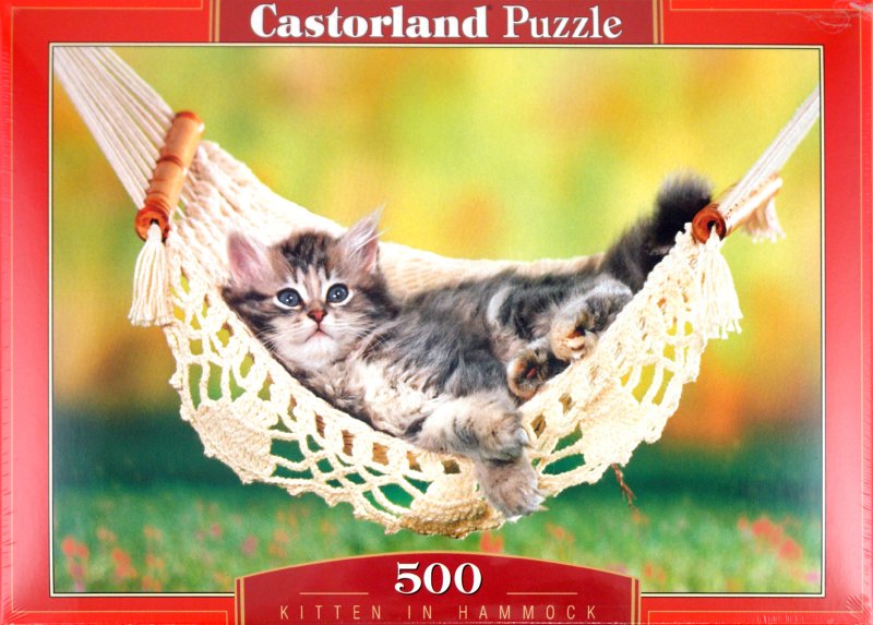 Иллюстрация 1 из 4 для Puzzle-500 "Котенок в гамаке" (В-51434) | Лабиринт - игрушки. Источник: Лабиринт