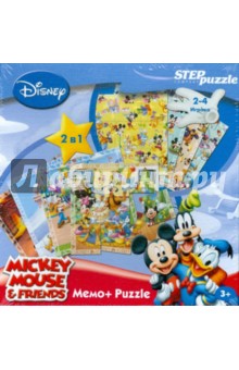 Игра Мемо+Puzzle Микки Маус (76201).